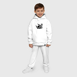 Детский костюм оверсайз Half life combine logo, цвет: белый — фото 2