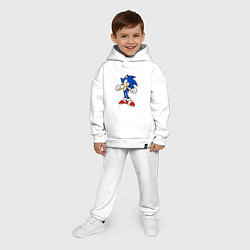 Детский костюм оверсайз Sonic, цвет: белый — фото 2