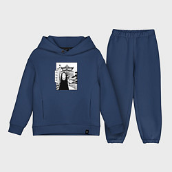Детский костюм оверсайз No-Face Spirited Away Ghibli, цвет: тёмно-синий