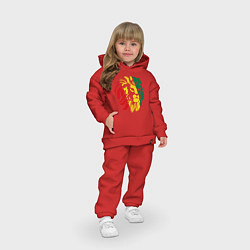 Детский костюм оверсайз Раста лев, цвет: красный — фото 2