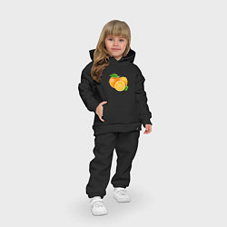 Детский костюм оверсайз Апельсины, цвет: черный — фото 2