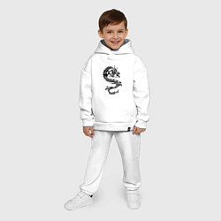 Детский костюм оверсайз Дракон орнамент, цвет: белый — фото 2
