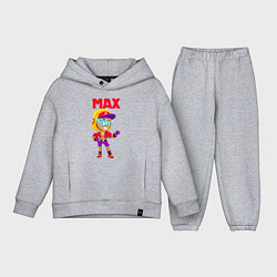 Детский костюм оверсайз БРАВЛ СТАРС МАКС MAX, цвет: меланж