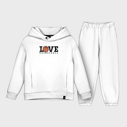 Детский костюм оверсайз Love Basketball, цвет: белый