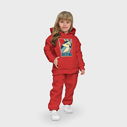 Детский костюм оверсайз Trixie OBEY, цвет: красный — фото 2