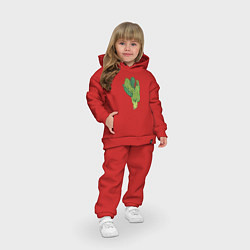 Детский костюм оверсайз Шпинат, цвет: красный — фото 2