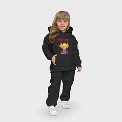 Детский костюм оверсайз Реальный пацан, цвет: черный — фото 2