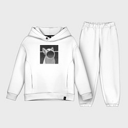 Детский костюм оверсайз ЧБ Pop Cat