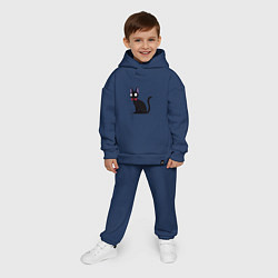 Детский костюм оверсайз Кот студии Гибли, цвет: тёмно-синий — фото 2