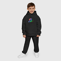 Детский костюм оверсайз I LOVE MUSIC DJ Z, цвет: черный — фото 2