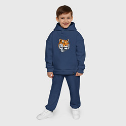 Детский костюм оверсайз Тигр, цвет: тёмно-синий — фото 2