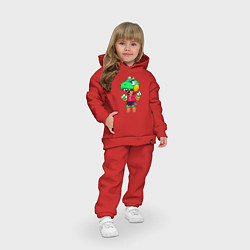 Детский костюм оверсайз Леон Динозавр, цвет: красный — фото 2