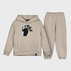 Детский костюм оверсайз Не время умирать No Time To D, цвет: миндальный