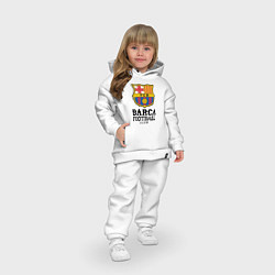 Детский костюм оверсайз Barcelona Football Club, цвет: белый — фото 2