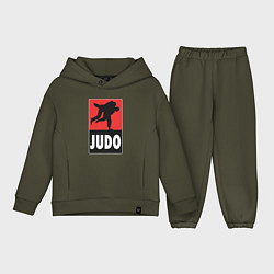 Детский костюм оверсайз Judo, цвет: хаки
