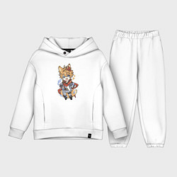 Детский костюм оверсайз Лисёнок Тарталья, цвет: белый