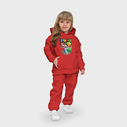 Детский костюм оверсайз Марио и Йоши в полёте, цвет: красный — фото 2