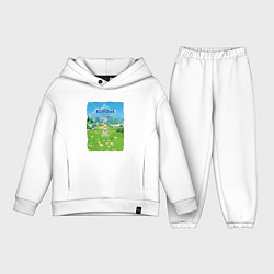 Детский костюм оверсайз Genshin Impact Геншин Импакт Poster, цвет: белый