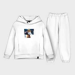 Детский костюм оверсайз Кеджуро Ренгоку, цвет: белый