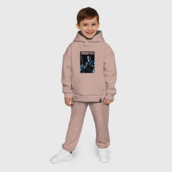 Детский костюм оверсайз Арнольд Шварценеггер, цвет: пыльно-розовый — фото 2