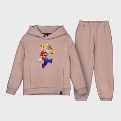 Детский костюм оверсайз Mario cash, цвет: пыльно-розовый
