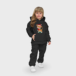 Детский костюм оверсайз Зимний тигр, цвет: черный — фото 2