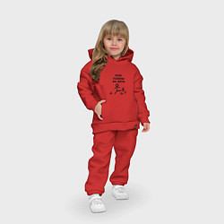 Детский костюм оверсайз МОИ ПЛАНЫ НА ДЕНЬ, цвет: красный — фото 2