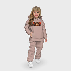 Детский костюм оверсайз Суровый взляд Гатца Берсерк, цвет: пыльно-розовый — фото 2