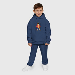 Детский костюм оверсайз Луффи Ди Монки Ван Пис, цвет: тёмно-синий — фото 2