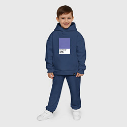 Детский костюм оверсайз Цвет Pantone 2022 года - Very Peri, цвет: тёмно-синий — фото 2