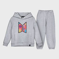 Детский костюм оверсайз BTS Permission To Dance КОНФЕТКИ, цвет: меланж