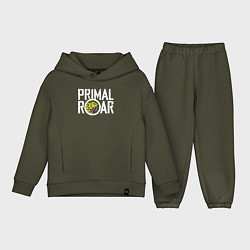 Детский костюм оверсайз PRIMAL ROAR logo, цвет: хаки