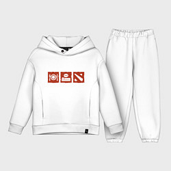 Детский костюм оверсайз Еда, сон, дота2