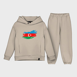 Детский костюм оверсайз Флаг - Азербайджан, цвет: миндальный