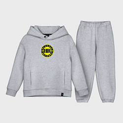 Детский костюм оверсайз 9 грамм: Logo Bustazz Records, цвет: меланж