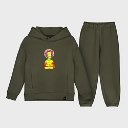 Детский костюм оверсайз Гомер - бог пончиков, цвет: хаки