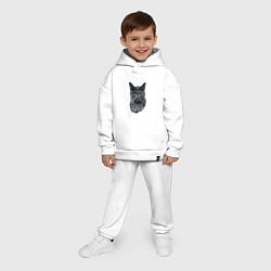 Детский костюм оверсайз Русская голубая кошка, цвет: белый — фото 2