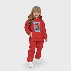 Детский костюм оверсайз Нита из Brawl Stars, цвет: красный — фото 2