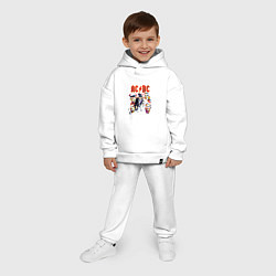 Детский костюм оверсайз AC DC ГРУППА, цвет: белый — фото 2