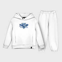 Детский костюм оверсайз Toronto Maple Leafs We want the cup Торонто Мейпл, цвет: белый