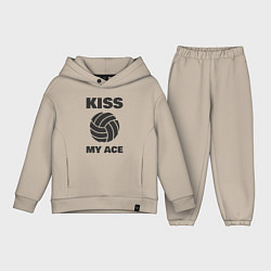 Детский костюм оверсайз Volleyball - Kiss My Ace, цвет: миндальный