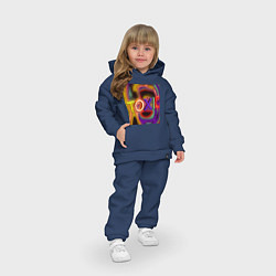 Детский костюм оверсайз Toxic токсик токсичный токсичный краш, цвет: тёмно-синий — фото 2