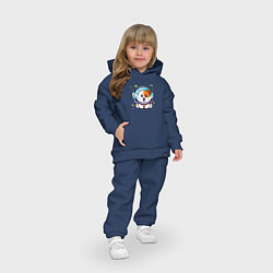 Детский костюм оверсайз Котенок Астронавт, цвет: тёмно-синий — фото 2