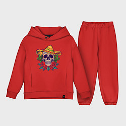 Детский костюм оверсайз Skull - Mexico, цвет: красный