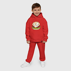 Детский костюм оверсайз Страшный Бургер, цвет: красный — фото 2