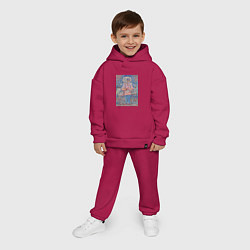 Детский костюм оверсайз Boy in Fancy Dress Забавный костюм - абстракция, цвет: маджента — фото 2
