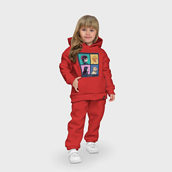 Детский костюм оверсайз Клинок, рассекающий демонов Истребитель демонов Ан, цвет: красный — фото 2