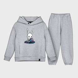 Детский костюм оверсайз Зайчонок обнял клубки The bunny hugged the balls, цвет: меланж