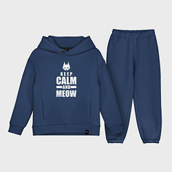 Детский костюм оверсайз Stray - Keep Calm, цвет: тёмно-синий