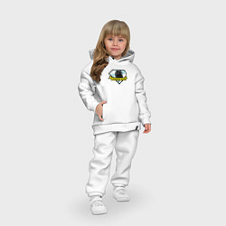 Детский костюм оверсайз Пёс Доге на логотипе, цвет: белый — фото 2